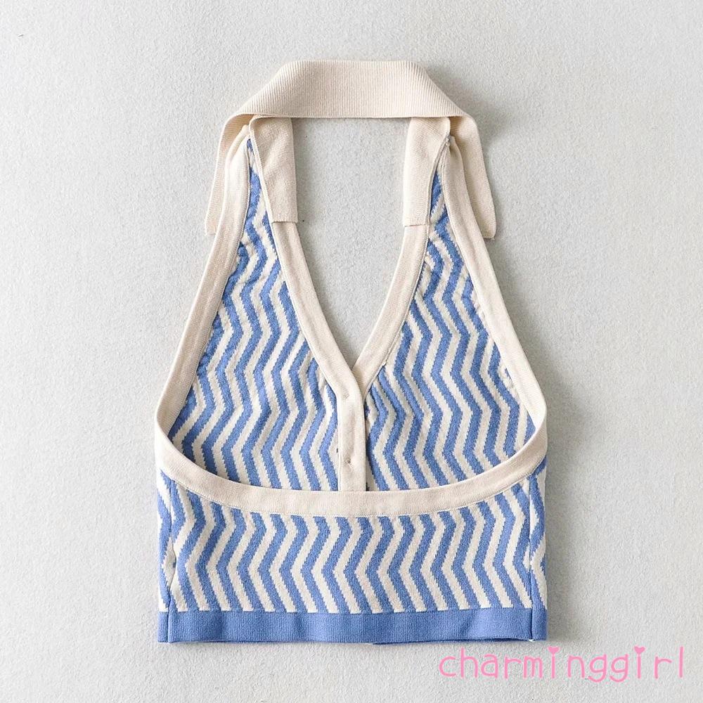 Áo Dệt Kim Nữ Không Tay Viền Cổ Gợn Sóng Thời Trang | BigBuy360 - bigbuy360.vn