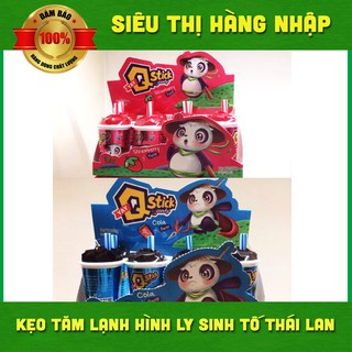Hộp 8 ly kẹo tăm lạnh hình ly sinh tố Doten Thái Lan vị dâu & cola