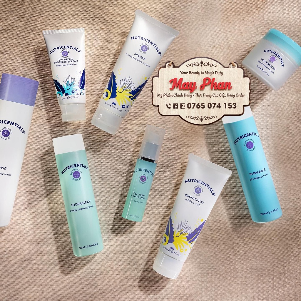 Thanh lí các set mini dầu gội toner tẩy trang sữa rửa mặt kem đêm Nutricentials