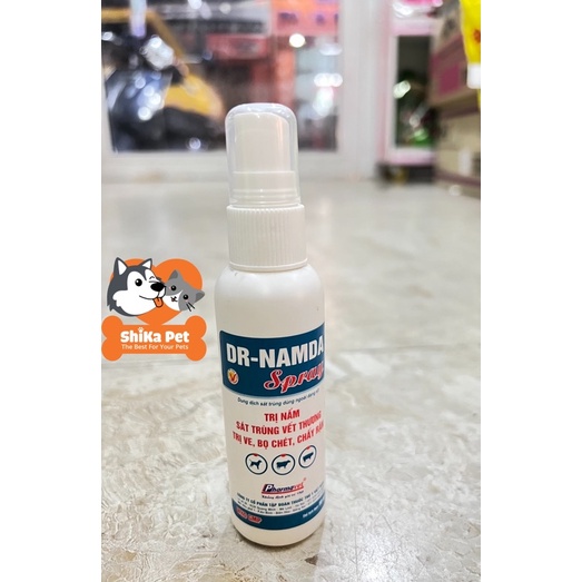 Xịt Ve Rận, Bọ Chét, Chống Nấm, Sát Trùng Vết Thương Trên Thú Cưng, Chó DR-NAMDA 50ml