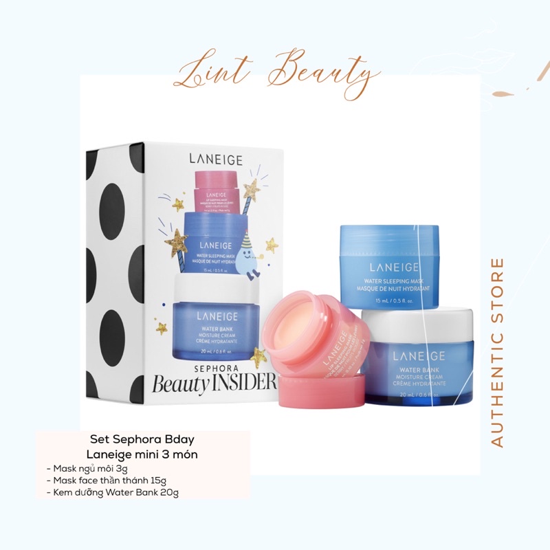 Set quà Sephora dưỡng Laneige mini 3 món