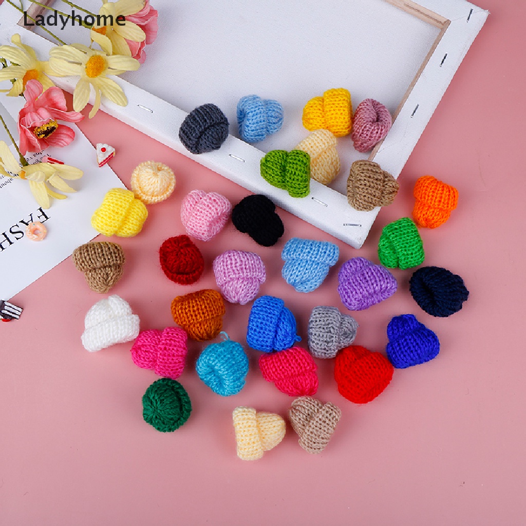 Set 30 nón len mini dễ thương dùng làm đồ chơi búp bê