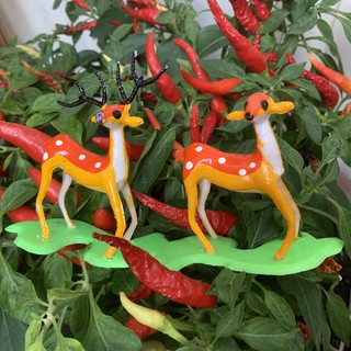 [Chọn SIZE] Cặp Nai Nhựa Trang Trí Bể Cá Sân Vườn.