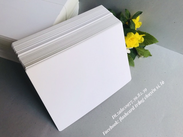 15x21cm thẻ flashcard TRẮNG BO GÓC SIÊU DÀY