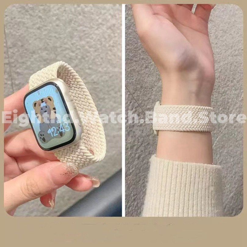 Dây Nylon Bện Cho Đồng Hồ Thông Minh Series Ultra 8 7 6 SE 5 4 3 2 1 Size 49mm 41mm 45mm 44mm 42mm 40mm 38mm