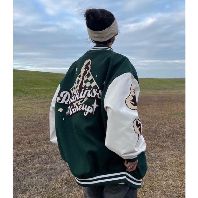 [NEW] Áo Khoác Bomber Jacket GAMBIT Cờ Vua Form Rộng Unisex Nam Nữ( Hàng Sẵn)
