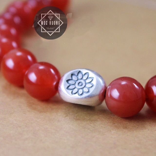 [Bạc 925] Charm bạc in hoa - MH315