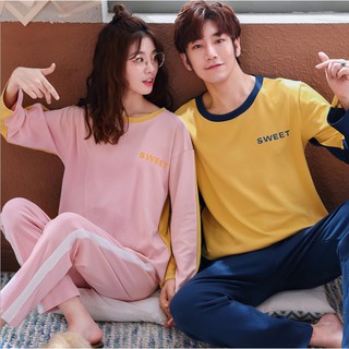 [HÀNG CÓ SẴN] Đồ đôi nam nữ dài tay - Đồ mặc nhà kiểu dáng Hàn Quốc