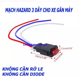 Công tắc Hazart 3 dây chuyển đổi, siêu bền cho xe máy của bạn  A03