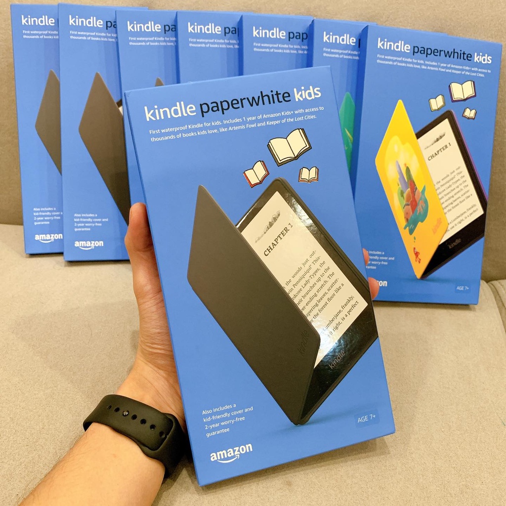 Máy đọc sách Kindle Paperwhite 5 11th 2021 New 100% đèn vàng màn hình 6.8 Inch chống nước