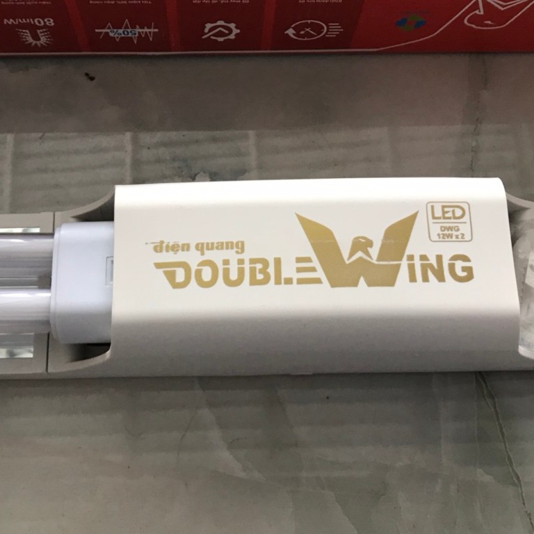 Bộ đèn Led Double Wing thuỷ tinh Điện Quang 18Wx2