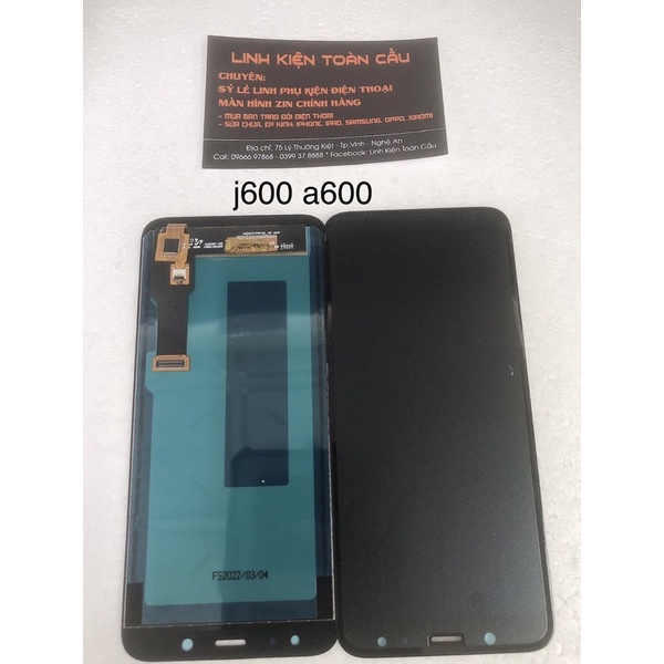 Màn hình SAM SUNG J600-2018 / A600-2018 Zin New Full bộ màu đen Bảo hành 3 tháng Tặng kèm keo+tuavít+cườnglực+quechọcsim