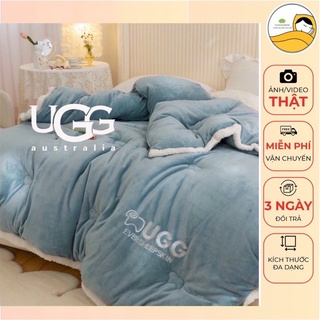 Chăn Lông Cừu UGG Cao Cấp Nhập Khẩu Nguyên Chiếc Siêu Ấm ,Siêu Rộng (2m*2m3