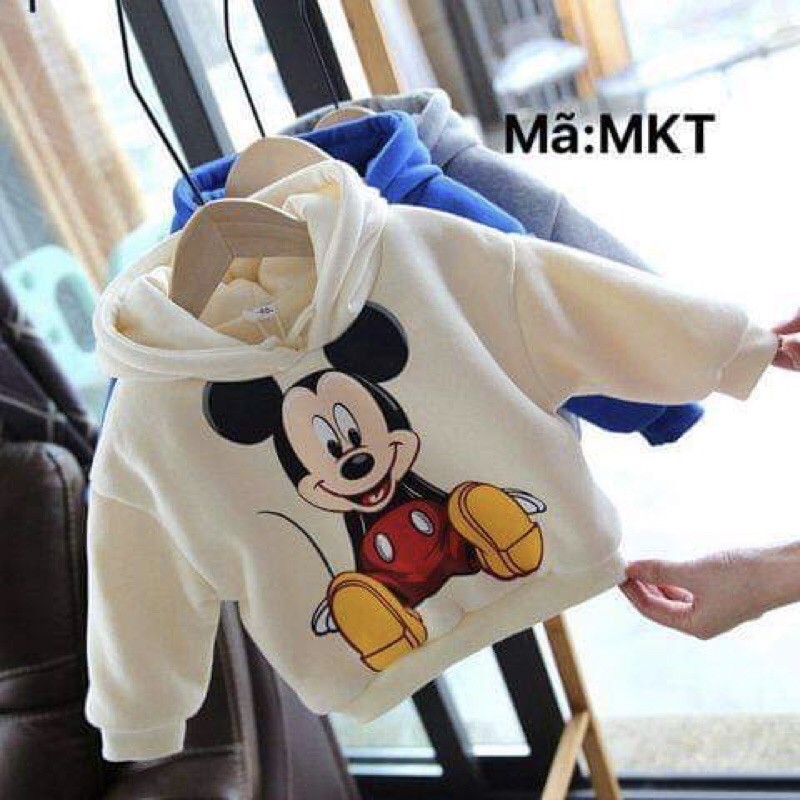 SALE ÁO HOODIE NỈ BÔNG CHO BÉ HÌNH MIKKY