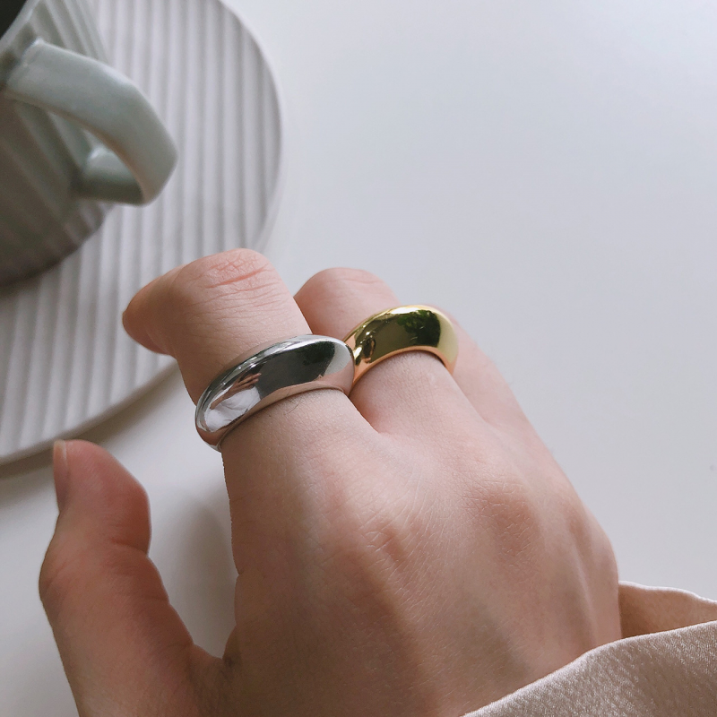 Nhẫn Đeo Tay Kim Loại Thiết Kế Đơn Giản Thời Trang Nữ