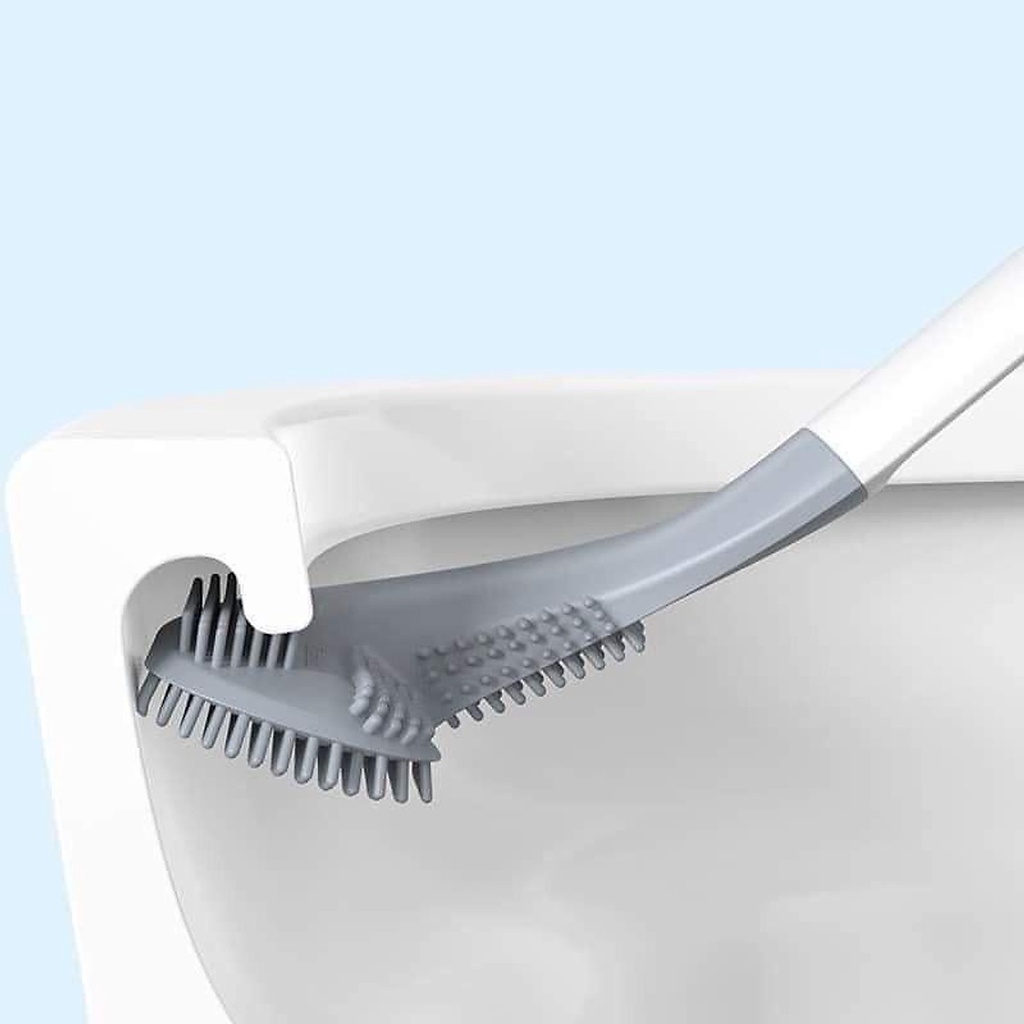 Sale !!! Chổi Cọ Toilet Silicon Dạng Chữ L Mẫu Mới