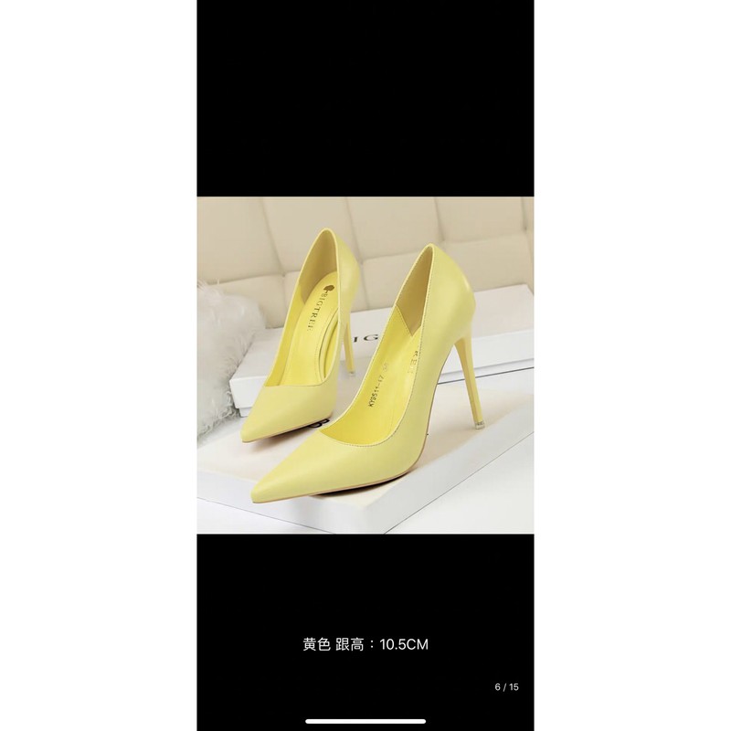(HÀNG CÓ SẴN) 9511-17 Giày cao gót da mềm BIGTREE 10cm gót nhọn BIG SIZE 40-41-42-43