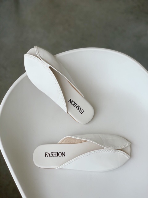 Giày sục mũi bầu fashion [ FULLBOX ] Sục đế thấp da mềm thời trang, phong cách dành cho nữ
