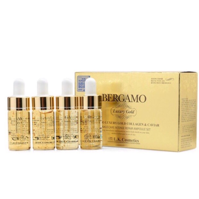 Tinh chất Serum Bergamo Snow White & Viva White Whitening Perfection Ampoule set #250k. 