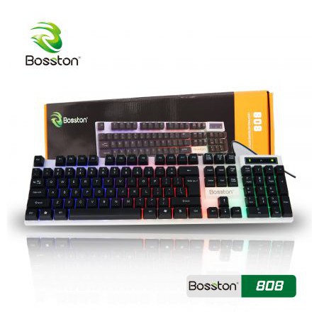 BÀN PHÍM BOSTON 808 LED USB GIẢ CƠ