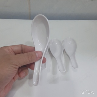 Muỗng Cơm  NO14 Melamine Màu Trắng Cao Cấp Fataco -14.0 x 4.3 cm
