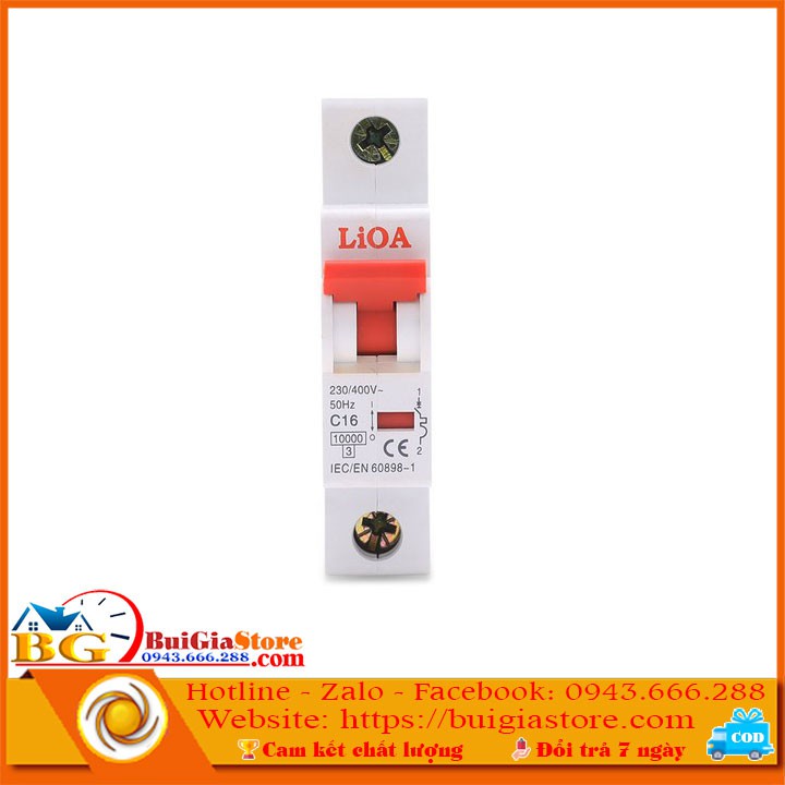 Cầu dao tự động LiOA 1 cực 400V - dòng cắt 10kA