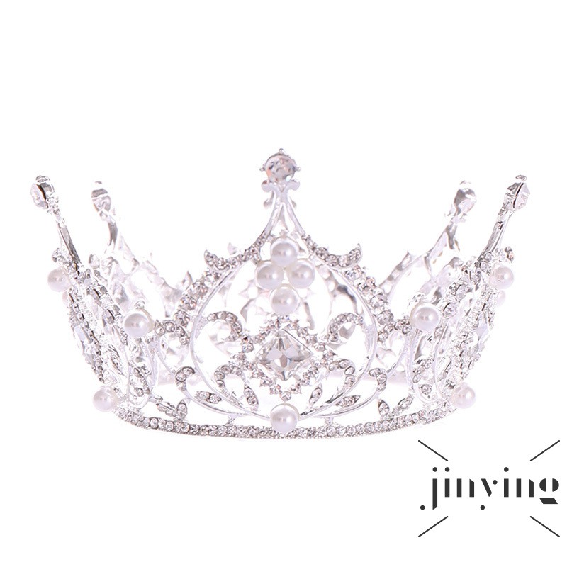 GETNOIVAS Vương miện công chúa cài tóc cô dâu đính đá sang trọng