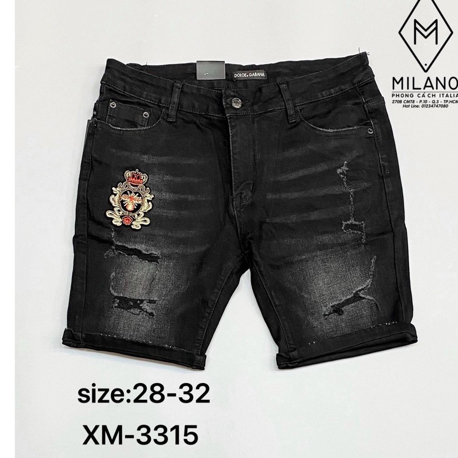 Quần short Jean | Quần đùi nam trẻ trung năng động thêu họa tiết | BigBuy360 - bigbuy360.vn