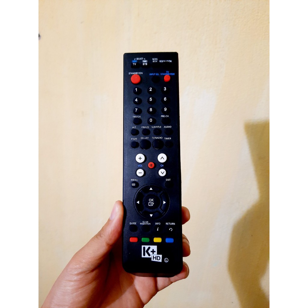 Điều khiển đầu thu K+ HD hàng tốt- Tặng kèm Pin!!!-Điện tử Alex