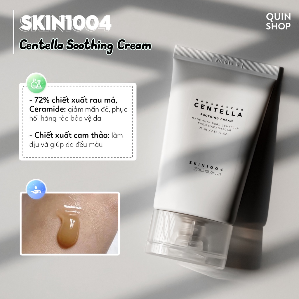 Kem Dưỡng Rau Má Cấp Ẩm, Làm Dịu Da Skin1004 Madagascar Centella Asiatica, Soothing Cream