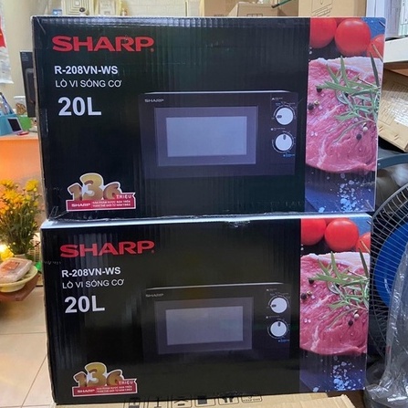 Lò vi sóng điện cơ SHARP R-208VN dung tích 20L - 700W bảo hành 12 tháng chính hãng