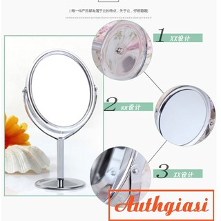 Gương Trang Điểm để bàn 2 mặt có chân siêu xịn Zoom 2x
