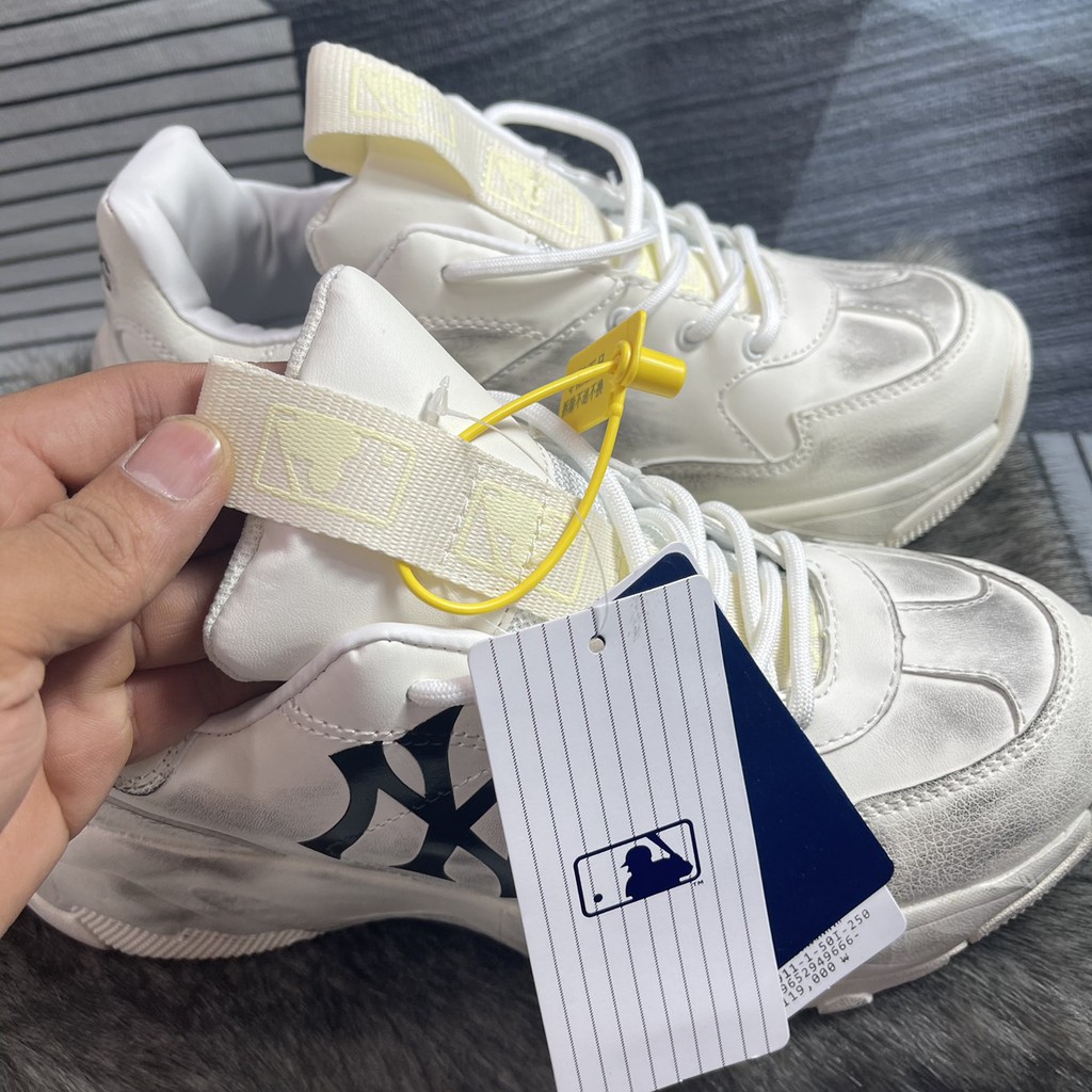Giày M.L.B.N.Y Đen Sữa Bẩn 1 1 Chất Lượng ( Full Box + Free Ship ) Giày Thể Thao Nam Nữ Tăng Chiều Cao Độn Đế
