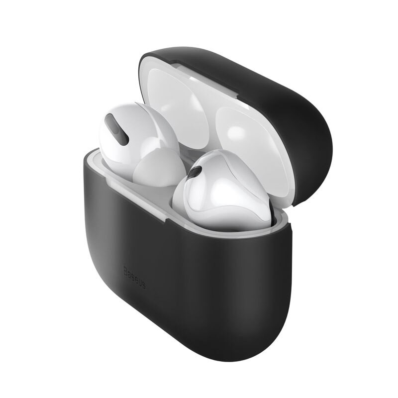 Bao case chống sốc silicon siêu mỏng cho tai nghe Apple Airpods Pro hiệu Baseus Super Thin (Mỏng 0.8mm) - chính hãng
