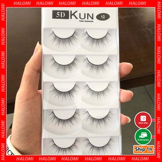 Mi giả tự nhiên Kun 12 5D 5 cặp cao cấp chuyên dùng cho makeup