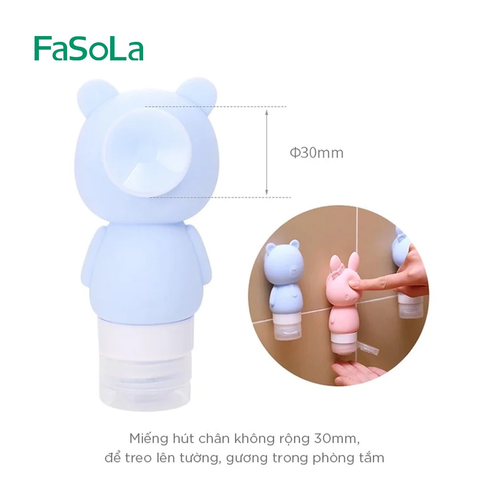 [FREESHIP] Bình đựng nước rửa tay FASOLA - Bình đựng nước bằng silicon cho du lịch tiện lợi FSLJY-212D