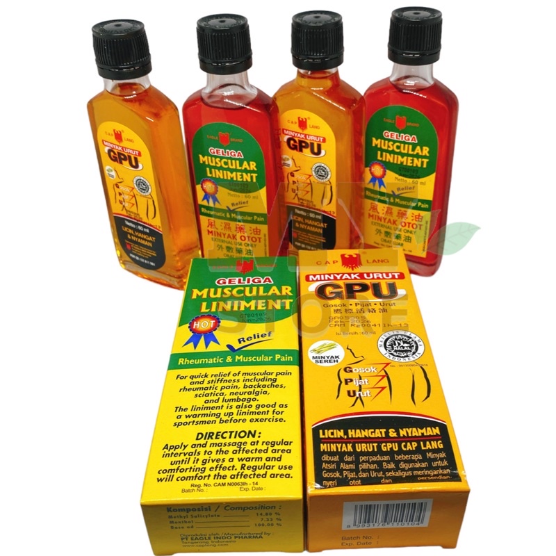 (Chính Hãng) Dầu Nóng Xoa Bóp Indonesia 60ml-GPU/Geliga Muscular