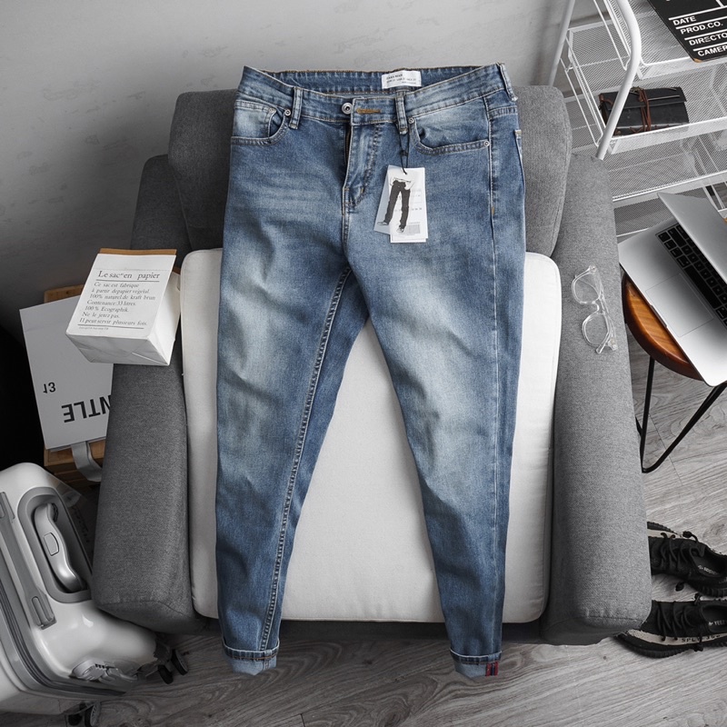 [Tặng quà] - Quần jean nam cao cấp slimfit chuẩn dáng xuất khẩu xanh rêu | BigBuy360 - bigbuy360.vn