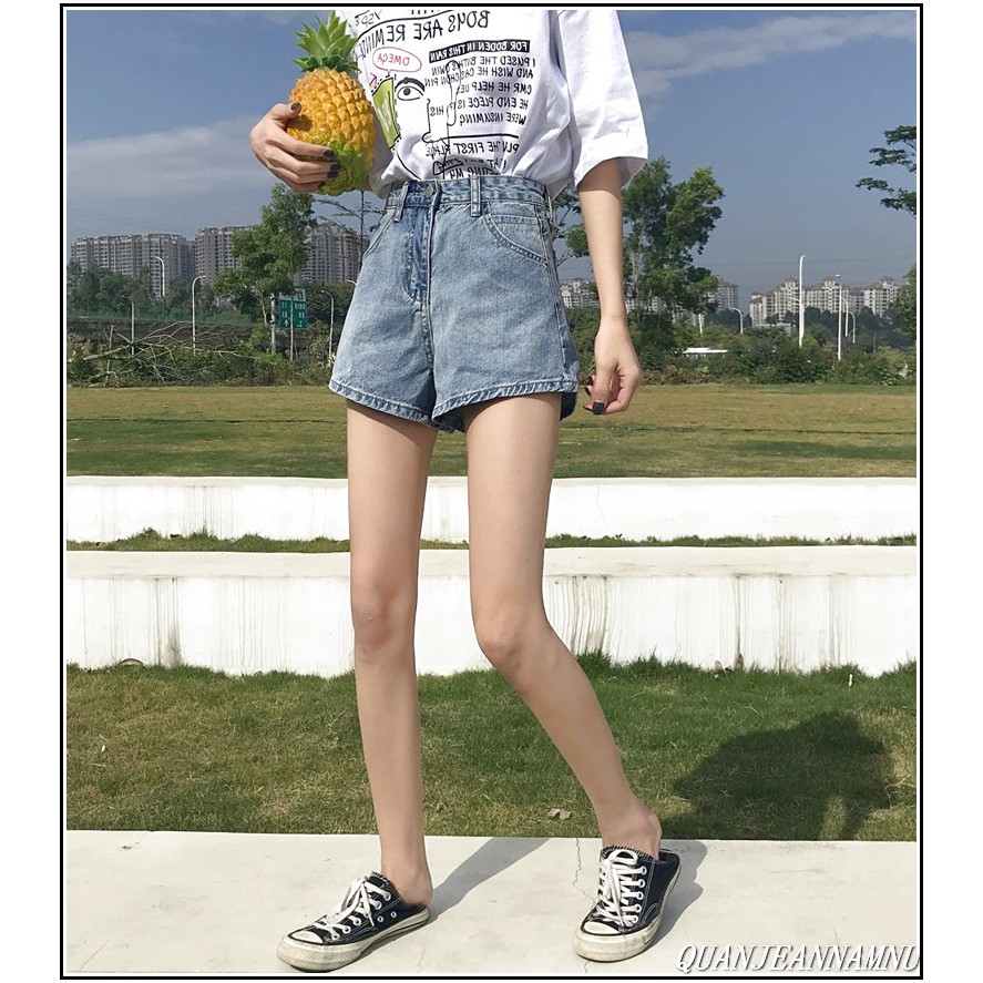 Quần short jean nữ TRƠN XANH VỪA mẫu mới SJT&amp;R009