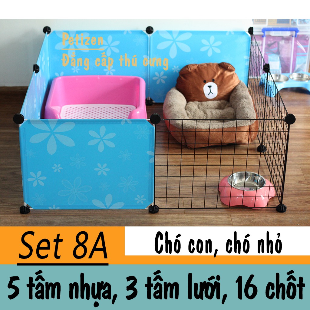 Bộ chuồng quây dậy Chó đi vệ sinh - 8 tấm