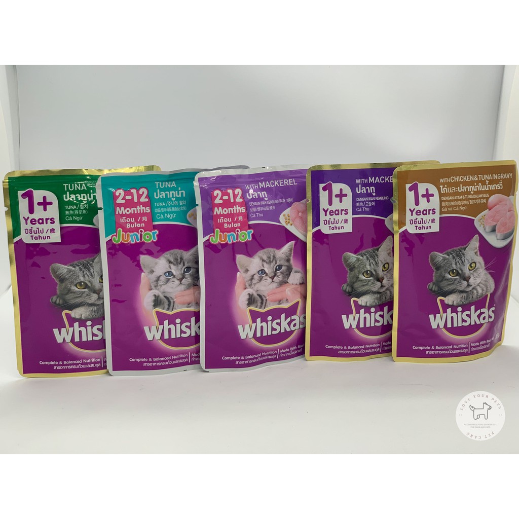 Whiskas pate - Thức ăn nhiều vị cho mèo con và mèo lớn dạng túi 80g