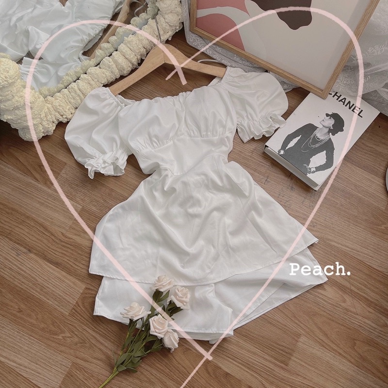 SET ÁO TAY BÚP+ SHORT TRẮNG