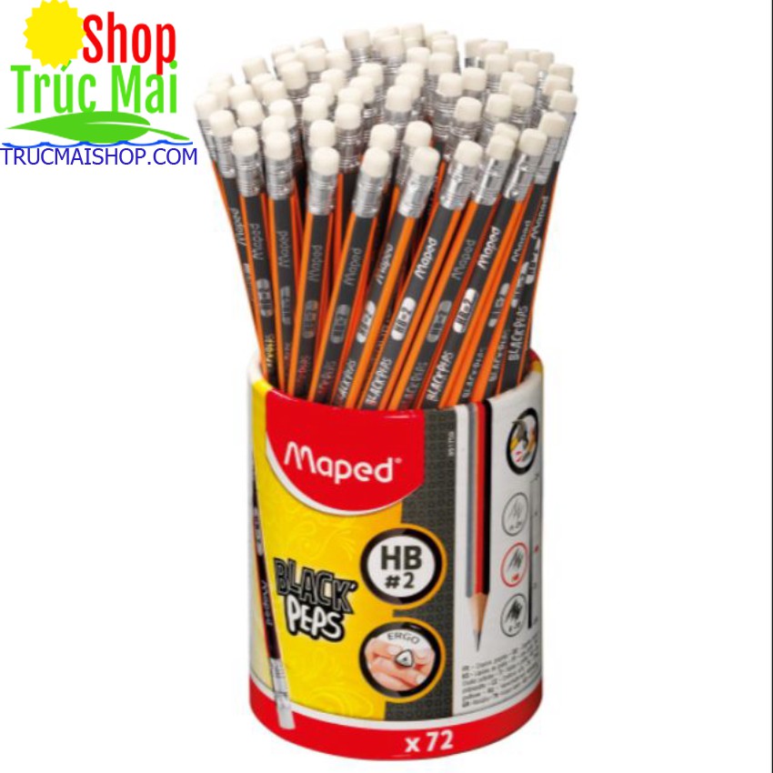 Bút chì gỗ maped HB=2 chính hãng (1 cái)