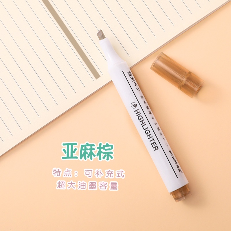 Bút dạ quang 6 màu highlight pastel, bút đánh dấu nhớ dòng cute nhiều màu marke