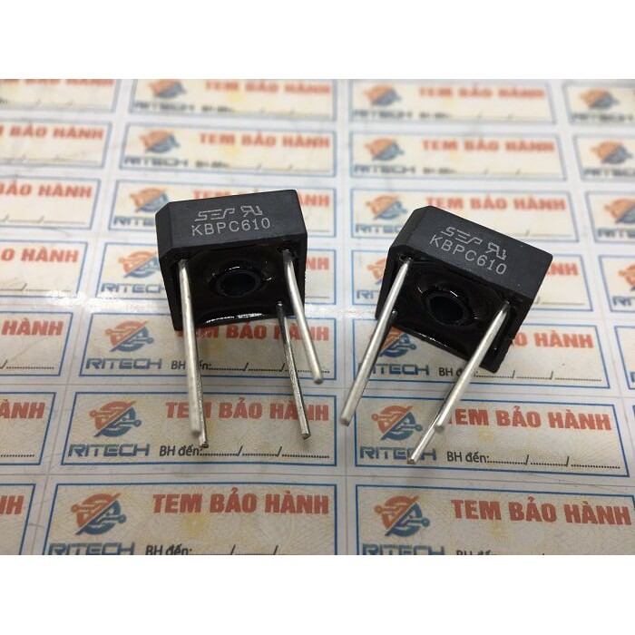 Combo 10 con KBPC610 Diode cầu 6A/1000V