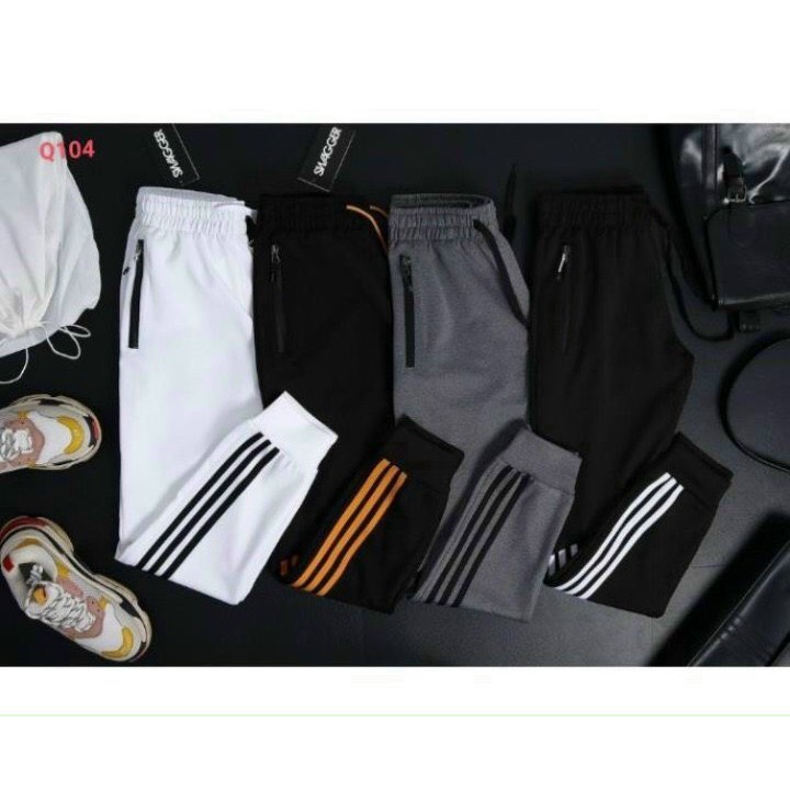 Quần nỉ jogger 3 Line  Nam Nữ Đều Mang Được Phong Cách Thể Thao vải cotton cao cấp form đẹp lưng thun bo gấu