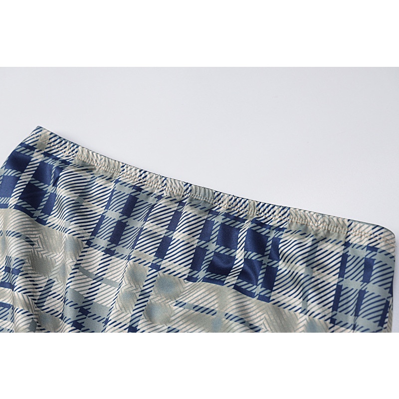 Set Áo Tank Top Sọc Caro + Chân Váy Xẻ Tà Lưng Cao Thời Trang Cho Nữ