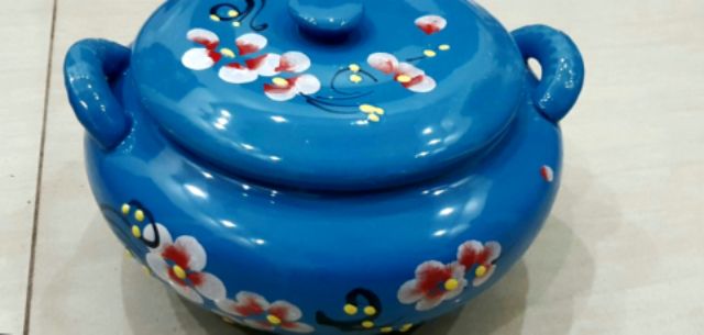 Âu đựng mỡ, muối. Hàng sứ Bát Tràng cao cấp. Cao10cm, đường kính 18cm