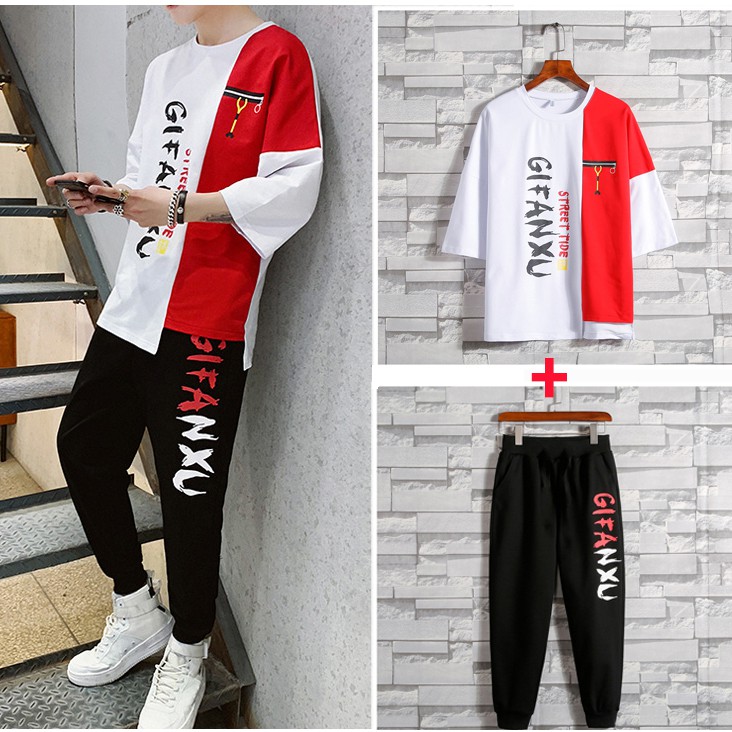 Bộ Quần Áo Thun Nam Thể Thao Mùa Hè Tay Ngắn Quần Dài GiFanXu Thời Trang SEPTEMBERGIRL1989 SET NAM 9000026C | BigBuy360 - bigbuy360.vn