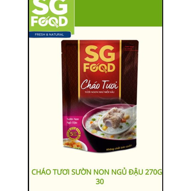 Cháo tươi sườn non ngũ đậu SG food